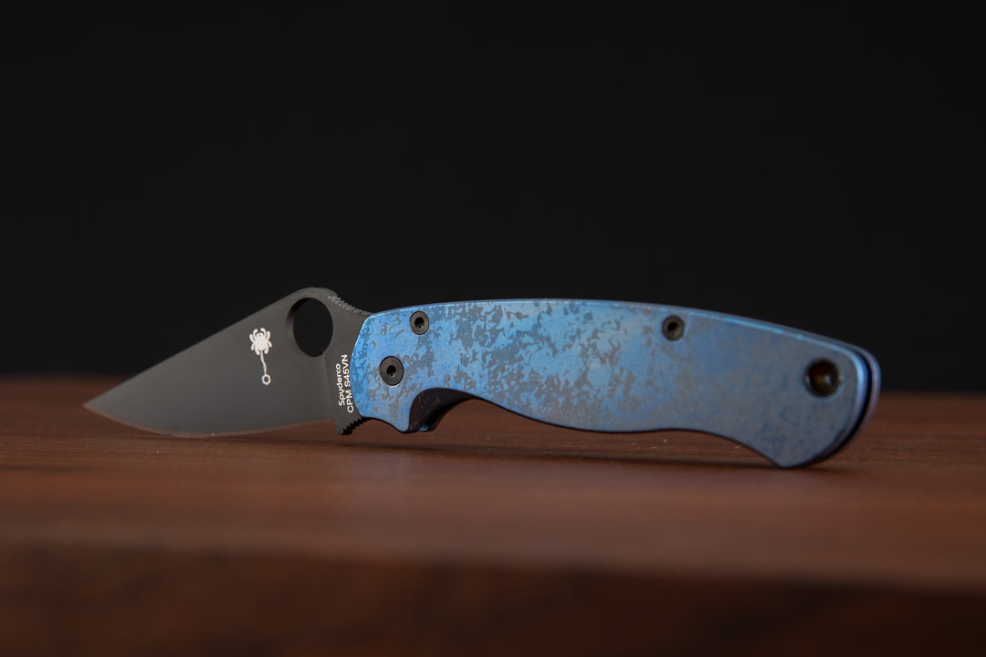 Custom Spyderco Para Military 2 Knife with Titanium Scales and CPM S45VN  Blade – Obsessed Garage