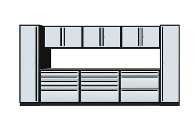 ProSlat Fusion Plus 160" Single Door Locker Preconfigured Array