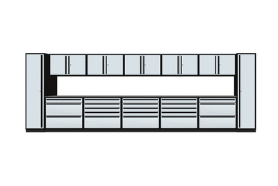 ProSlat Fusion Plus 240" Single Door Locker Preconfigured Array