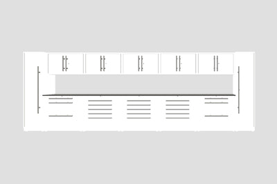 ProSlat LUX 240" Single Door Locker Preconfigured Array