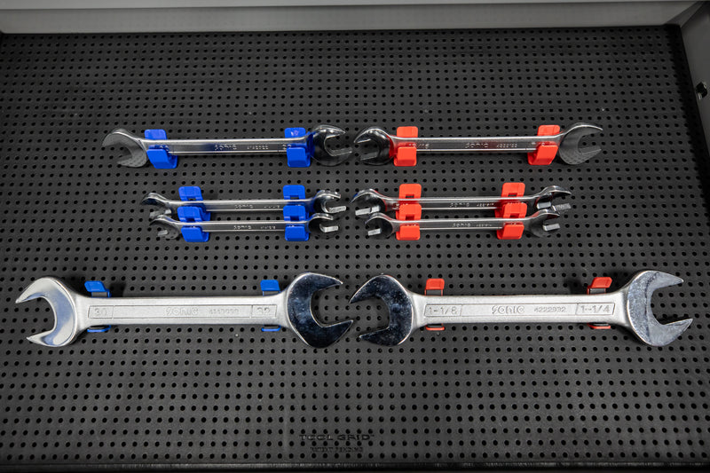 Tool Grid Metric & SAE Toolgrid Holder Bundle for Small Medium & Large  Wrench, Orange & Blue